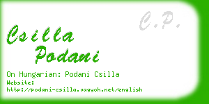 csilla podani business card